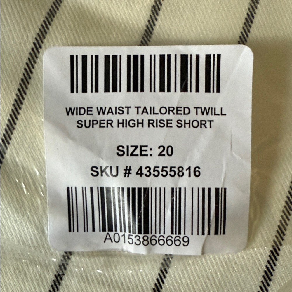 Torrid Cream and Black Striped Mini Skirt